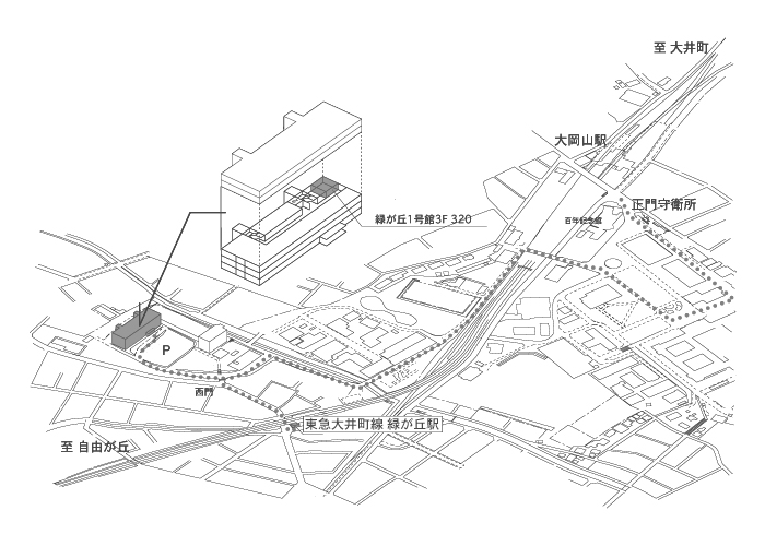 東京工業大学大学院 理工学研究科 建築学専攻 地図　Yasuda Koichi Laboratory Tokyo Institute of Technology Graduate School of Architecture and Building Engineering Map